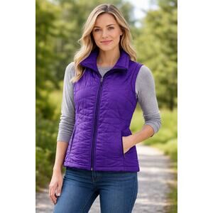 Columbia Womens Purple Omni Heat Quilted Puffer Vest Size 1X